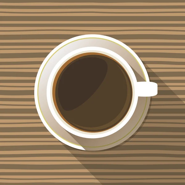 Kaffeetasse von oben Ansicht flache Symbol — Stockvektor