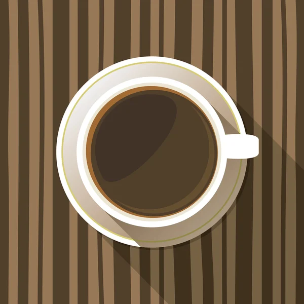 Koffiekopje bovenaanzicht platte pictogram — Stockvector