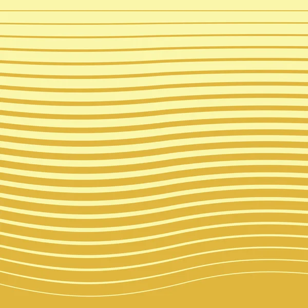 Patrón de medio tono de Golden Wavy Lines — Vector de stock