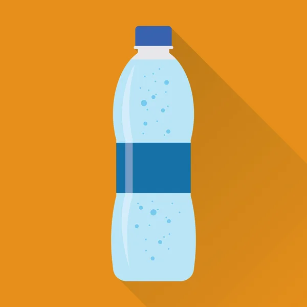 Flaska med färskvatten Flat ikonen — Stock vektor