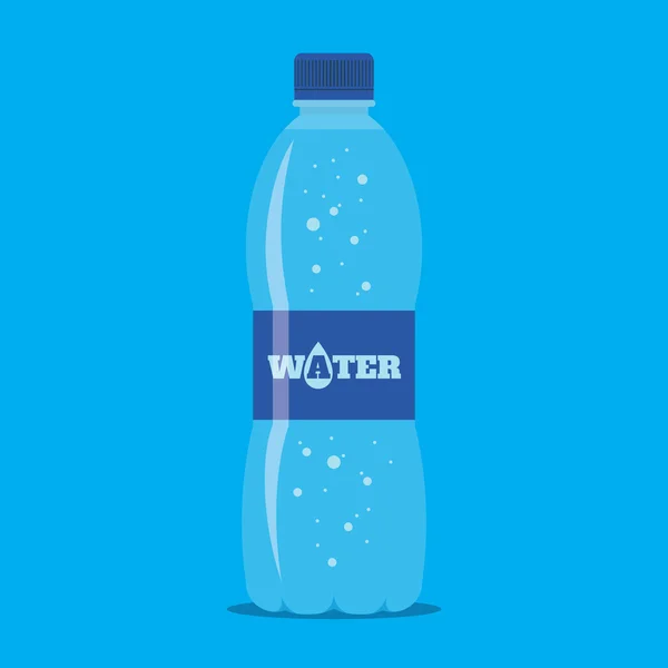 Flaska med färskvatten Flat ikonen — Stock vektor
