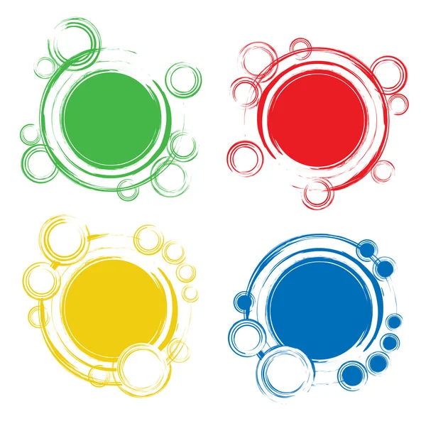 组的抽象圆形徽章 — 图库矢量图片
