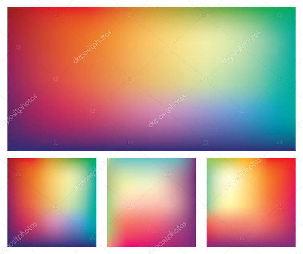 Set of Colorful Gradient Vector Backgrounds