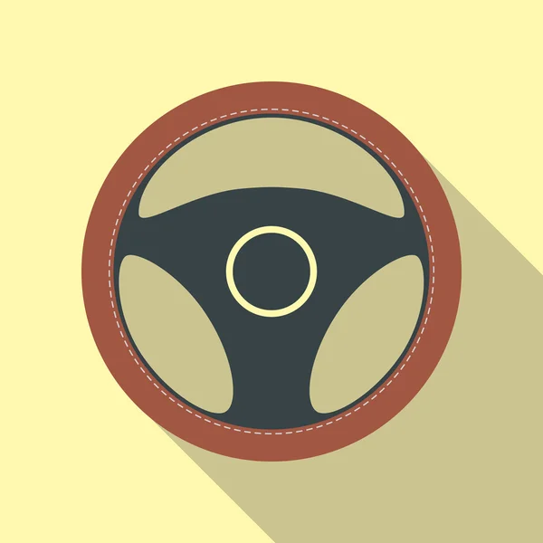 Auto Lenkrad Symbol flaches Symbol — Stockvektor