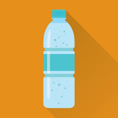 Tatlı su düz simgesi plastik şişe
