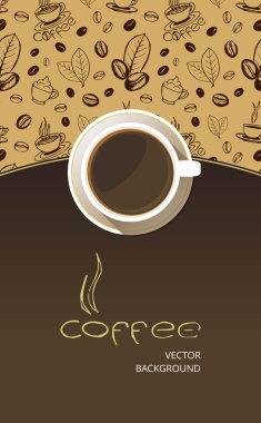 Kahve fincanı yarım yamalak arka plan