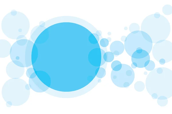 Fundo abstrato com círculos transparentes azuis — Vetor de Stock