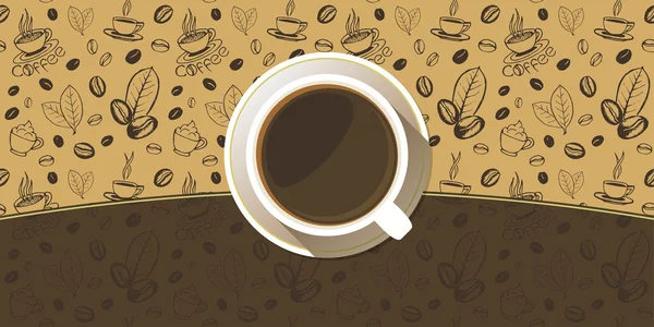 Coffee Cup Top View Background — Διανυσματικό Αρχείο