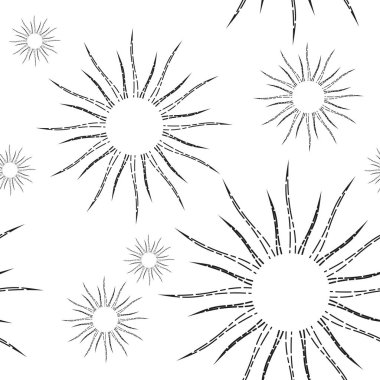 Retro Sunburst doğrusal Seamless Modeli