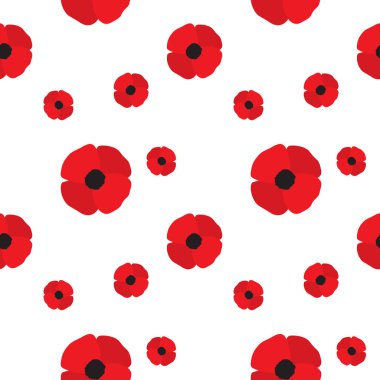 haşhaş çiçekleri seamless modeli