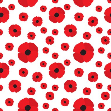 haşhaş çiçekleri seamless modeli