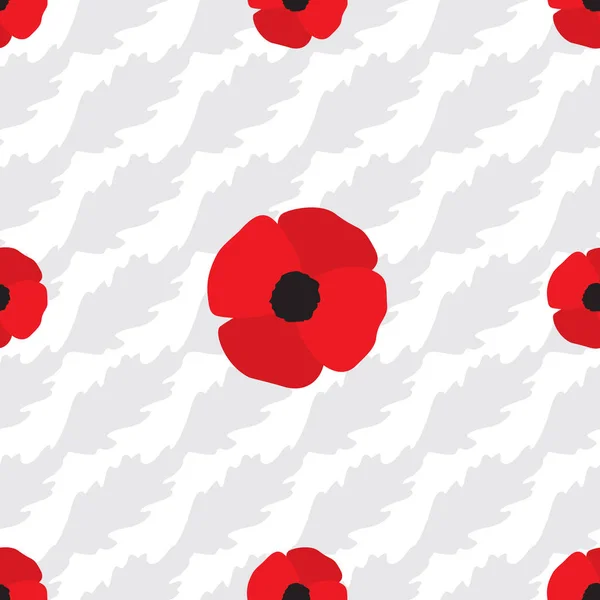 Poppy fleurs motif sans couture — Image vectorielle
