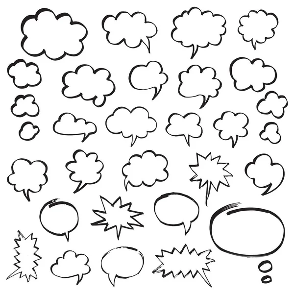 Marcador Discurso Burbujas y nubes de pensamiento — Vector de stock