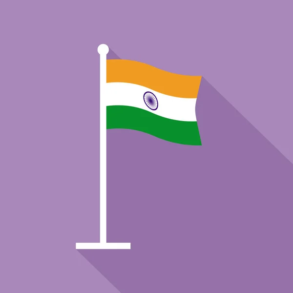 Індія Національний прапор вектор плоскої значок — стоковий вектор