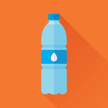 Tatlı su düz simgesi şişe