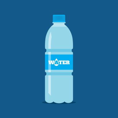 Tatlı su düz simgesi şişe