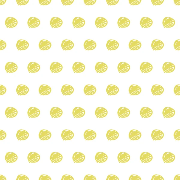 Gold Painted Marker Dots Seamless Pattern — Stock Vector