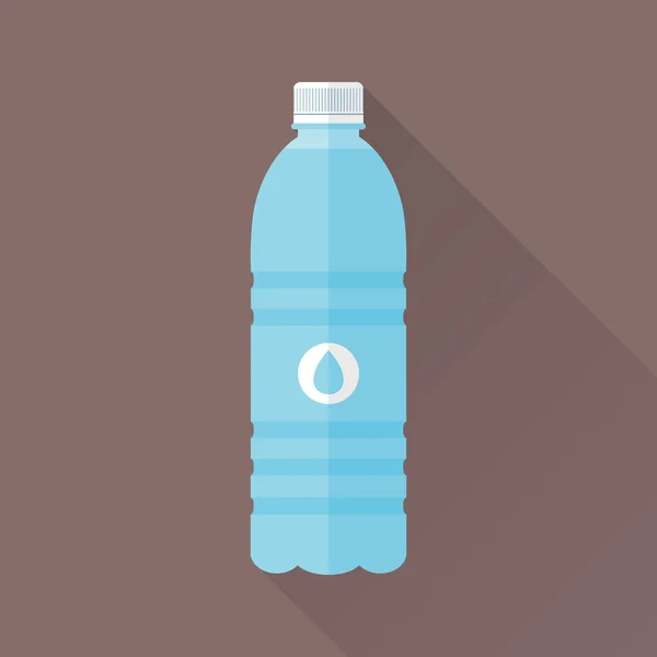 Flasche Frischwasser flach Symbol — Stockvektor