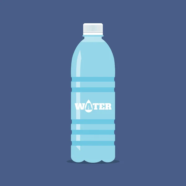 Tatlı su düz simgesi şişe — Stok Vektör