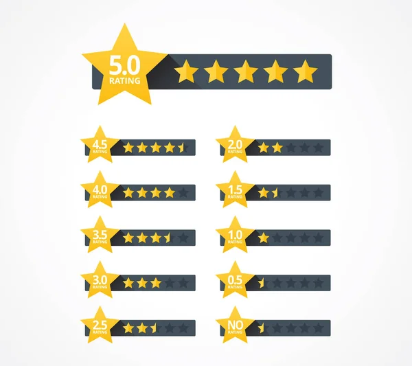 Stars Rating Set — Stock Vector