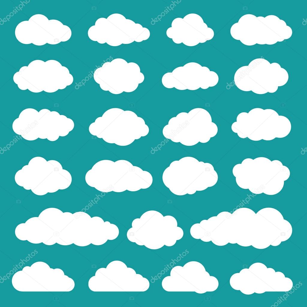 Clouds Collection of Flat Icons