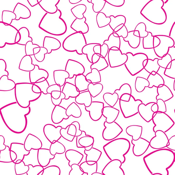 Två hjärtan sömlösa mönster kärlek inslagning textur — Stock vektor