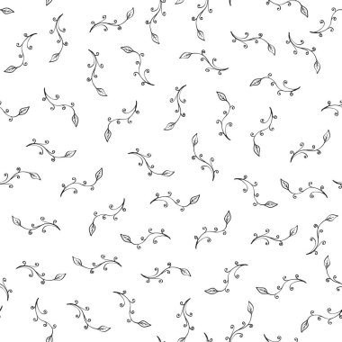 Çiçek Seamless Modeli elle çizilmiş sanat