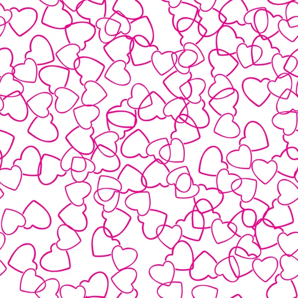 Dos corazones sin costura patrón amor envoltura textura — Vector de stock