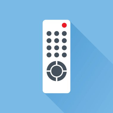 TV uzaktan kumanda düz simgesi