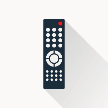 TV uzaktan kumanda düz simgesi