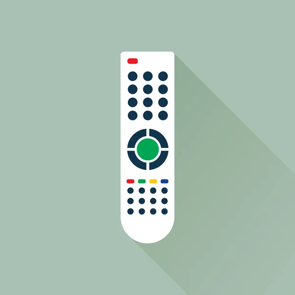 TV Remote Control Flat Icon — Stock Vector
