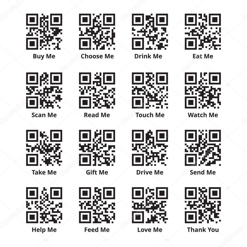 QR Codes Set for Goods and Sales