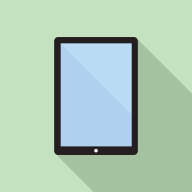Tablet bilgisayar düz simgesi