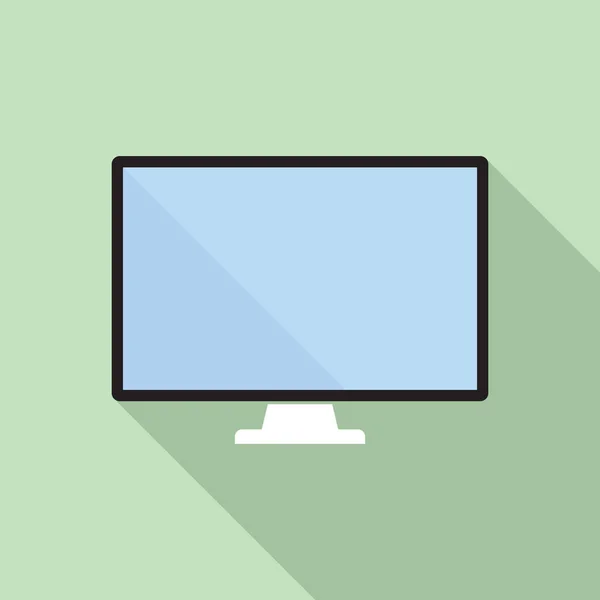 Icona piatta monitor del computer — Vettoriale Stock