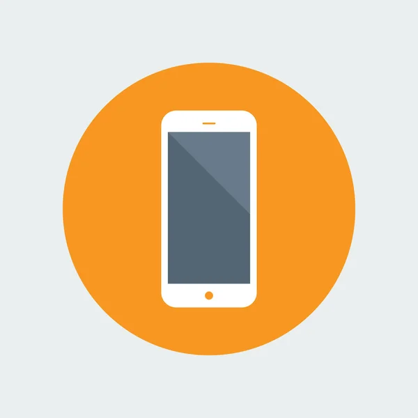 Ícone Plana Smartphone Com Exibição Branco Ícone Vetor Celular Estilo —  Vetores de Stock