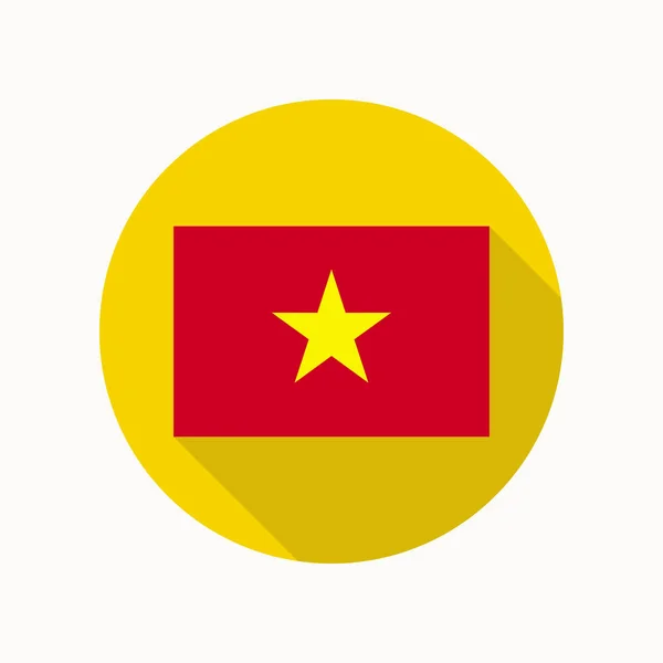 Vietnami Demokratikus Köztársaság Zászlaja Vektor Lapos Ikon Eps8 Illusztráció — Stock Vector