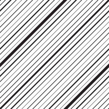 Çapraz çizgili, dikişsiz desen. Beyaz zemin üzerinde siyah paralel çizgiler ile doku tekrarlanıyor. Katlanmış vektör illüstrasyonu.