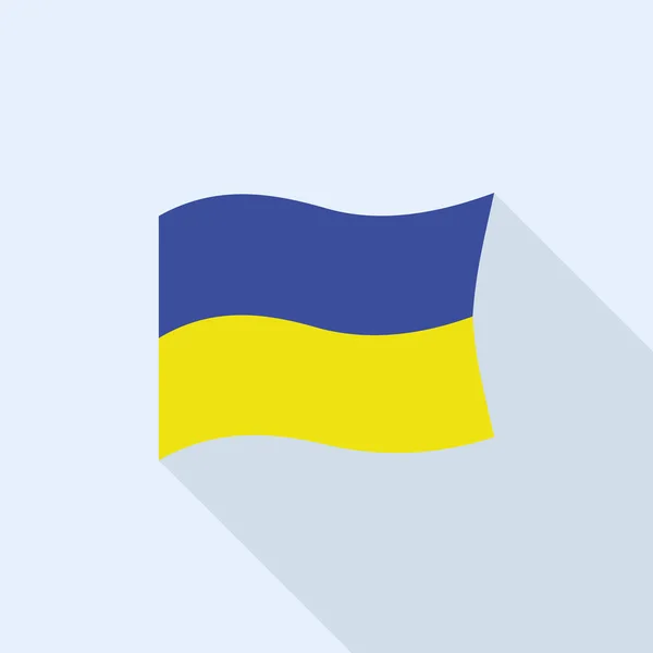 Waving Flag Ukraine Flat Icon Vector Illustration Eps8 Format — Stock Vector