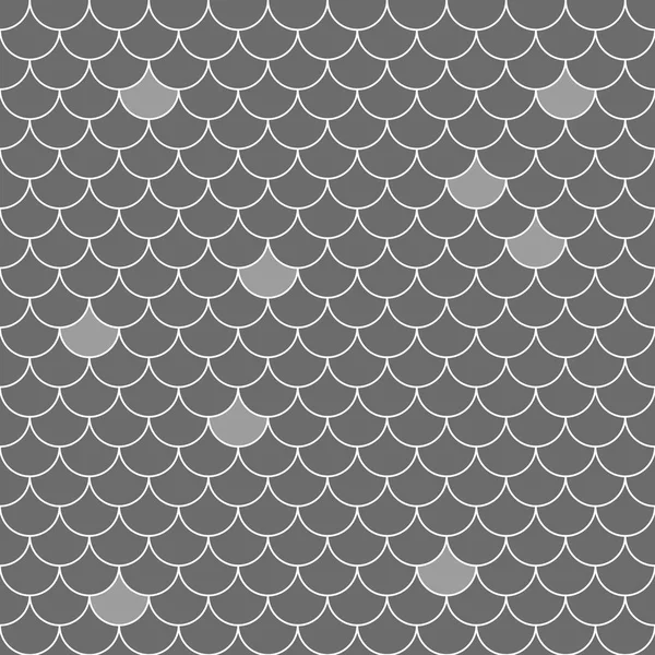 Fish Scales Seamless Pattern Repeating Geometric Background Gray Tones Stylized — Stock Vector