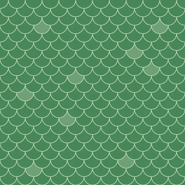 Rybí Šupiny Jsou Hladké Opakování Geometrického Pozadí Zelených Barvách Stylizovaná — Stockový vektor