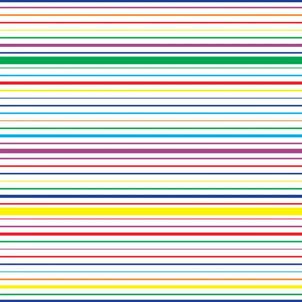 Colorful Horizontal Striped Seamless Pattern Repeating Texture Rainbow Colored Parallel — Stock Vector