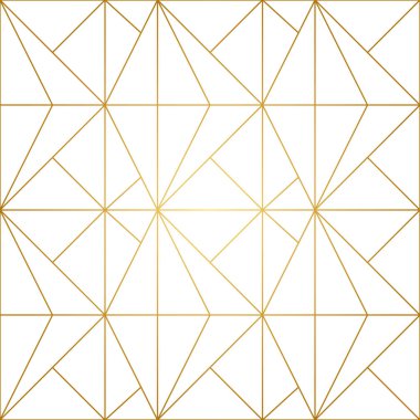 Altın Çizgiler Geometrik Kusursuz Desen