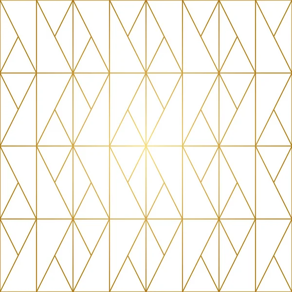 Golden Lines Geometric Seamless Pattern — Stock Vector