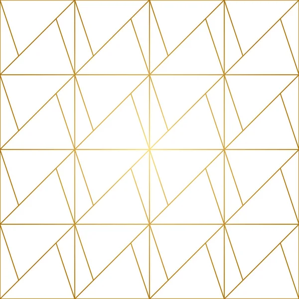Zlaté linie Geometrický bezešvý vzor — Stockový vektor