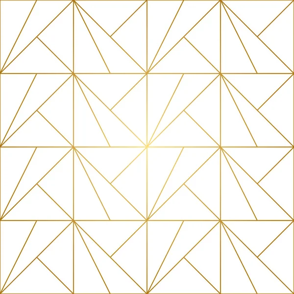 ゴールデンライン幾何学的シームレスパターン — ストックベクタ