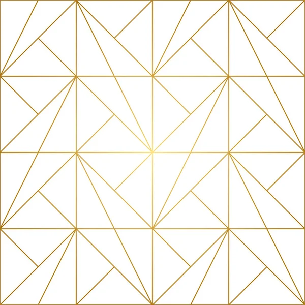 ゴールデンライン幾何学的シームレスパターン — ストックベクタ