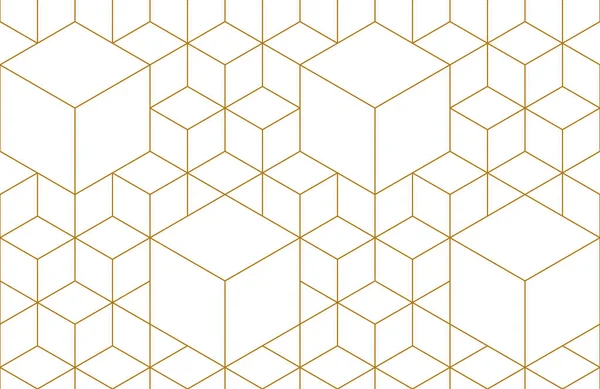 Gyllene linjer sömlösa mönster — Stock vektor