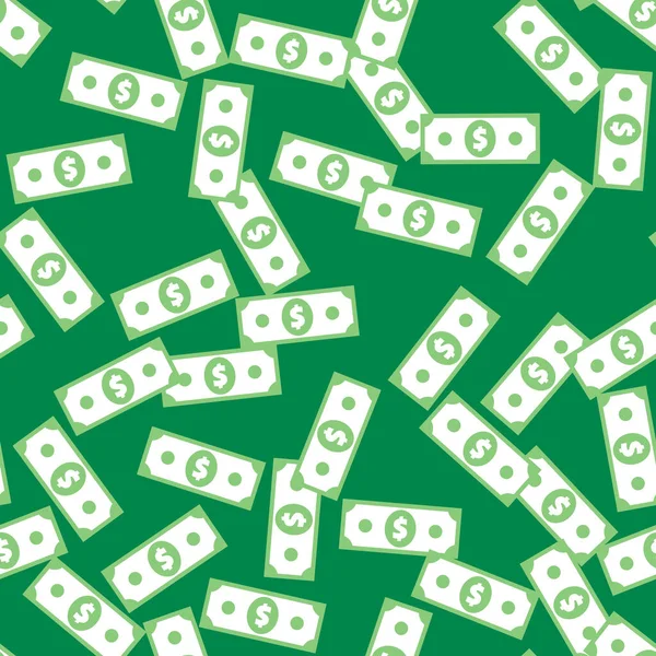 은행은 섬유가 패턴을 지적합니다 추상적 통화의 상징을 녹색으로 반복하는 것으로 — 스톡 벡터