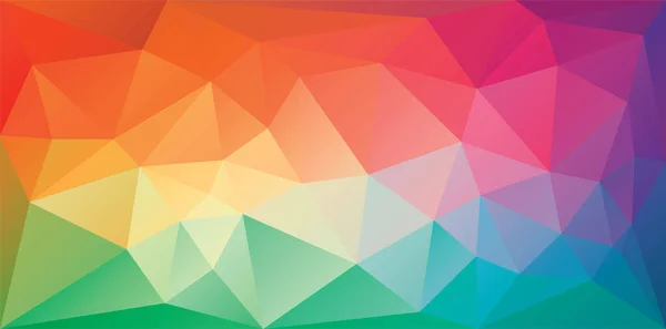 Sfondo Triangolare Poligonale Colori Vivaci Arcobaleno Modello Banner Colorato Sullo Grafiche Vettoriali