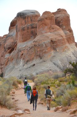 Utah, Usa 'daki Arches Ulusal Parkı 24 Nisan 2019